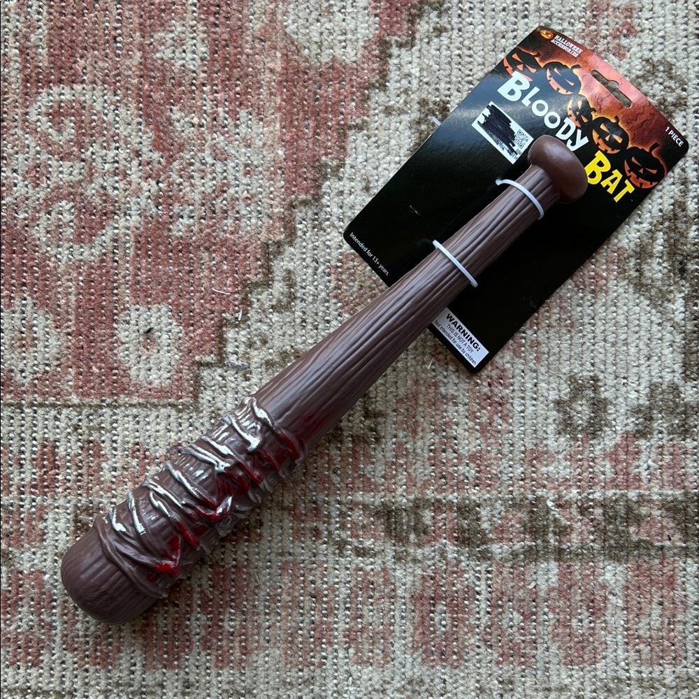 Plastic Bloody Bat Toy with Red Accents